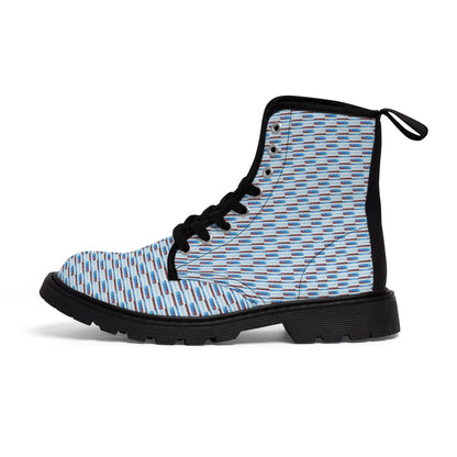 Women's Canvas Boots - No. 140 - Thin blue line