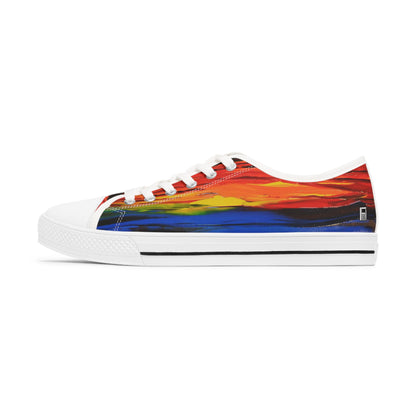 Women's Low Top Sneakers, No. 143 - A Brand New Day - By Irish Artist Fiona de Lacy