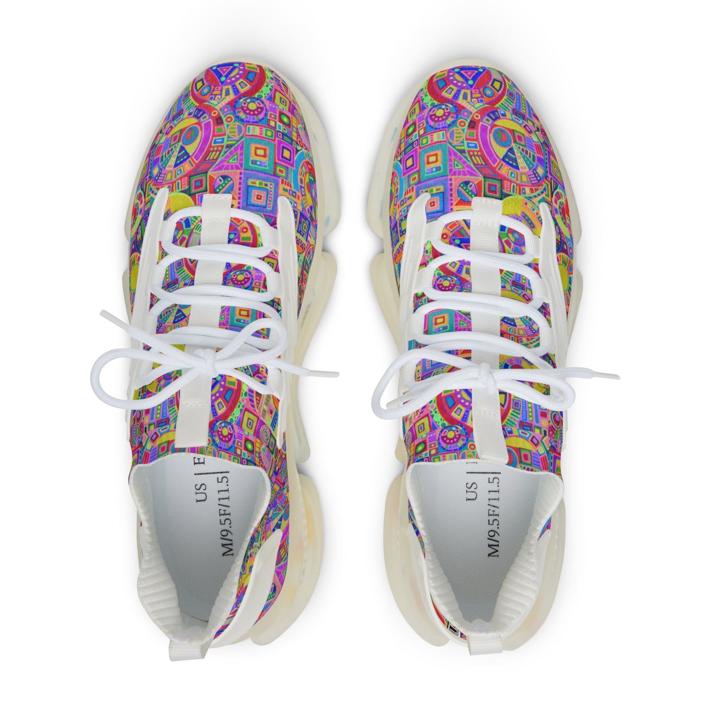 Men's Mesh Sneakers - No. 260 - Multicoloured abstract