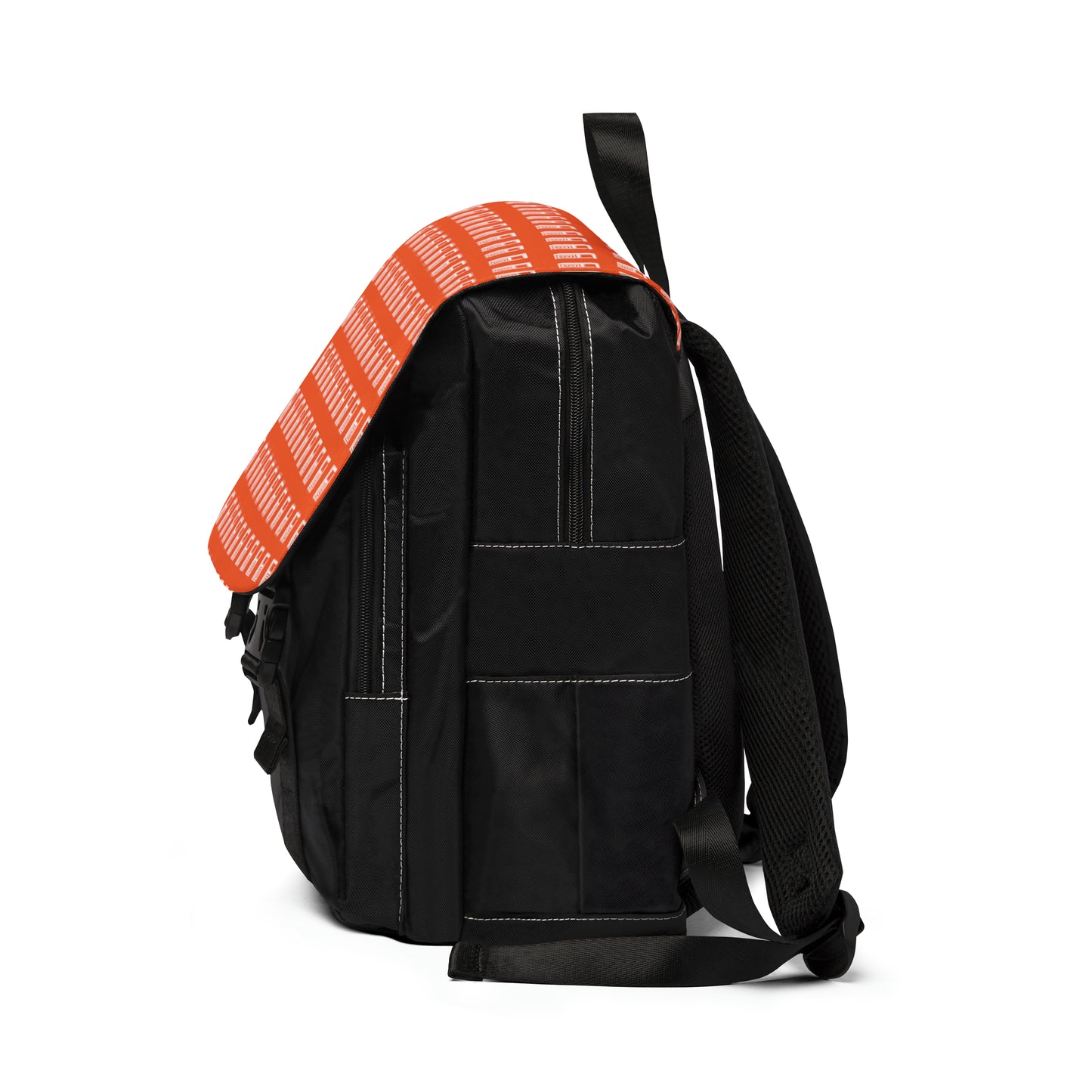 Casual Shoulder Backpack,  No. 000 - Artists Logo on Orange -  By Irish Artist Fiona de Lacy