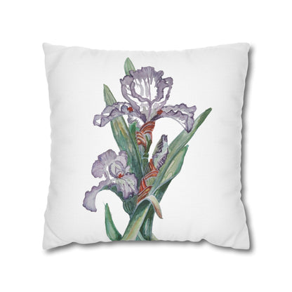 Cushion Pillow Case - No. 272 - Purple Orchid on White