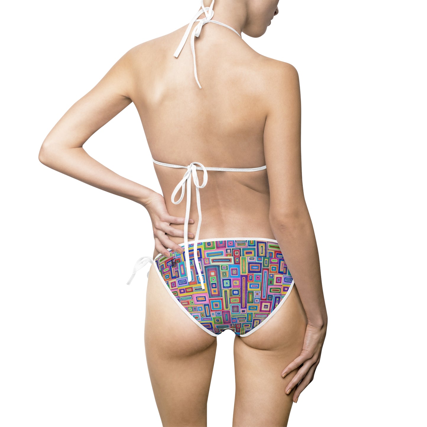 Women's Bikini Swimsuit - No. 264 - Multicoloured Abstract