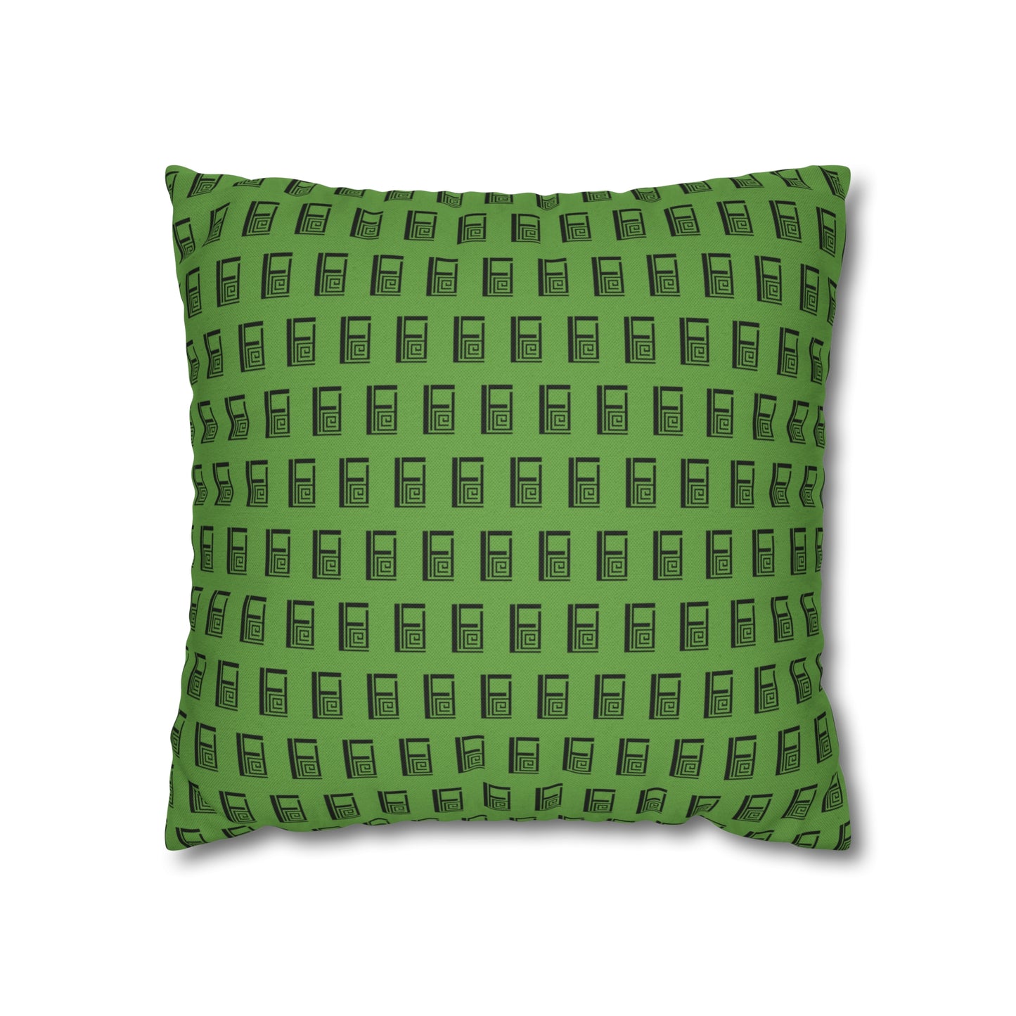 Cushion Pillow Case - No. 000GN - Black Logo on Green