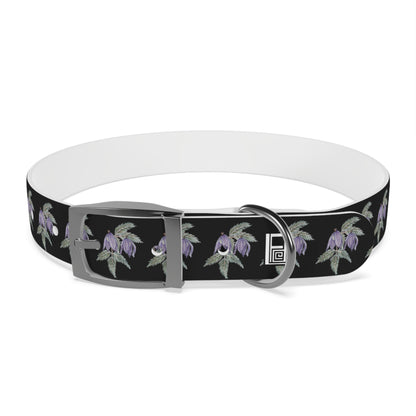 Dog Collar - No. 270 B- Purple Drop Flowers