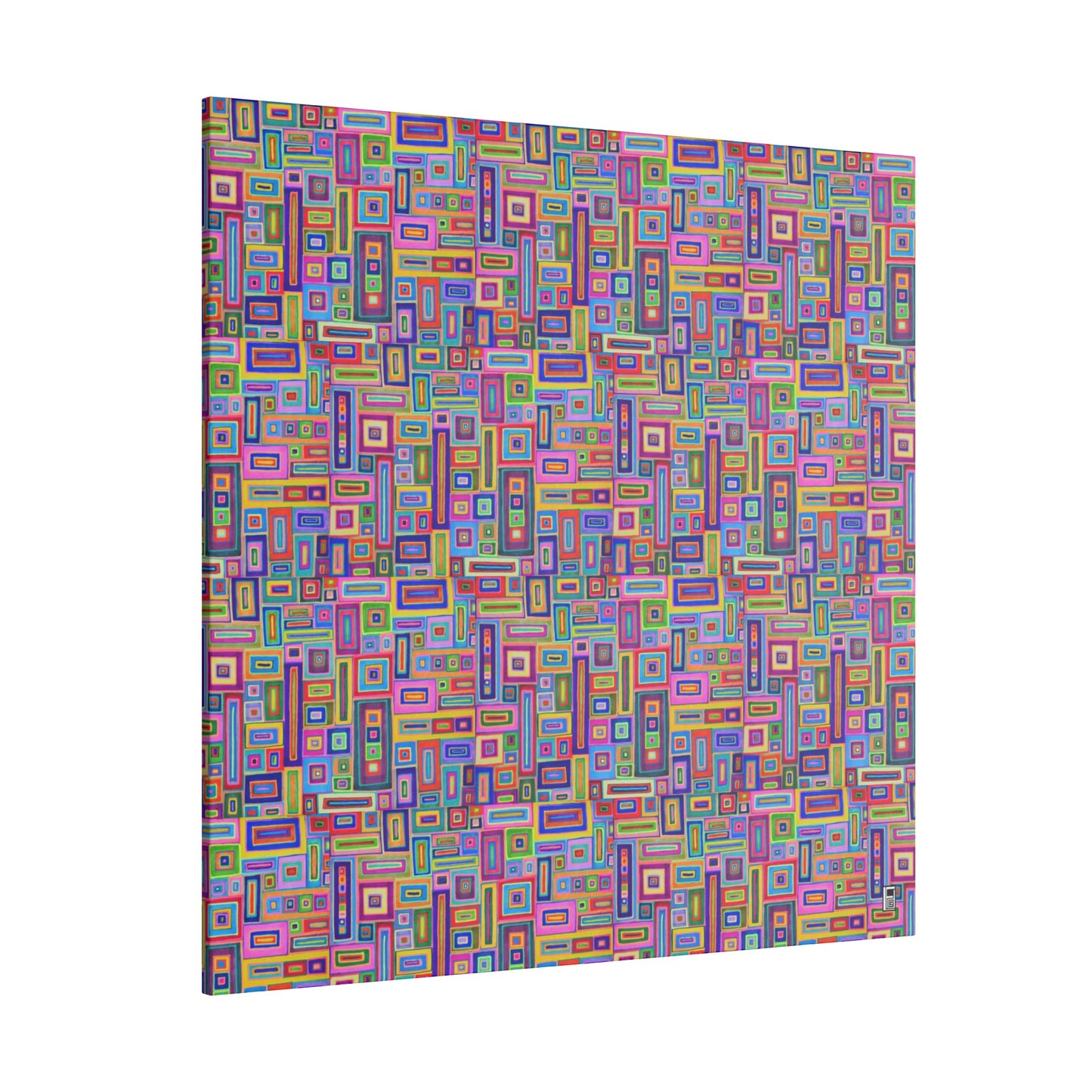 Giclée Canvas Print - No. 264 - Coloured Rectangle Abstract