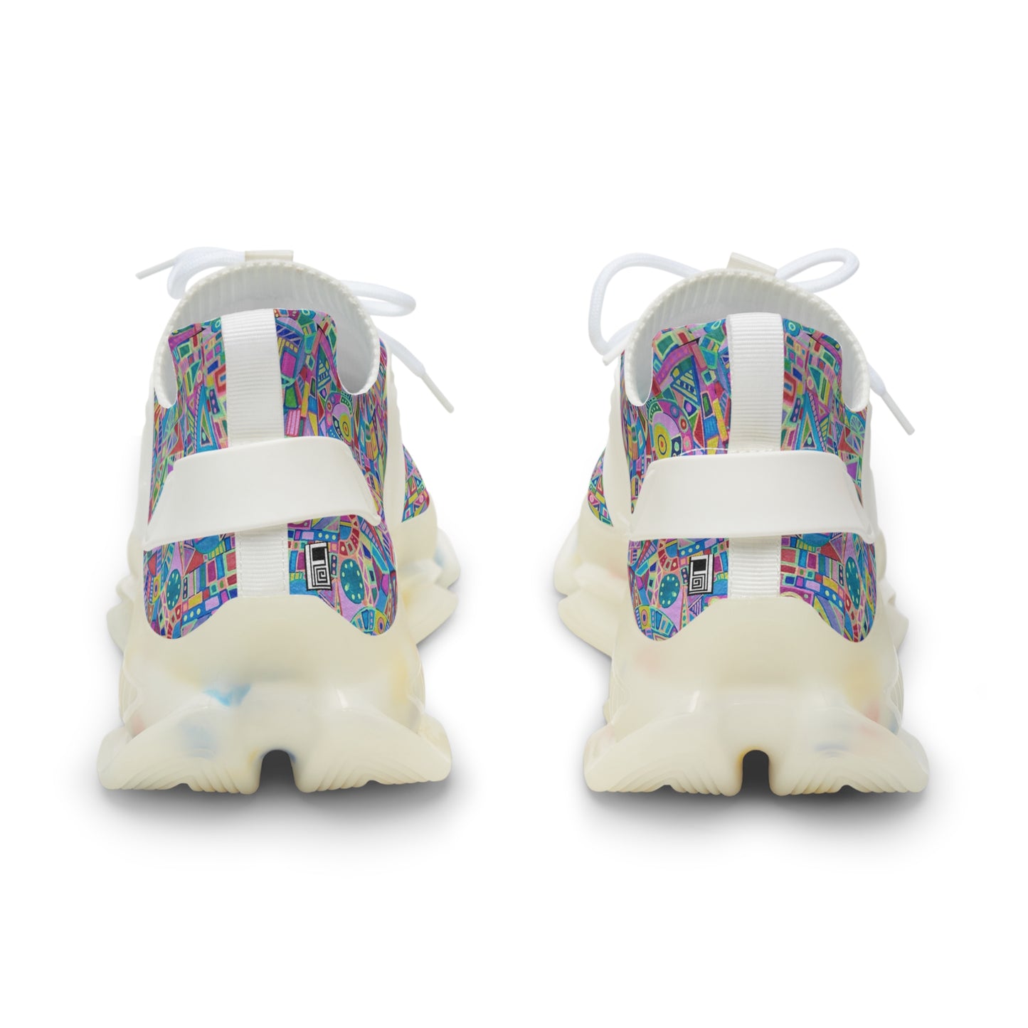 Men's Mesh Sneakers - No. 258 - Multicolour Abstract