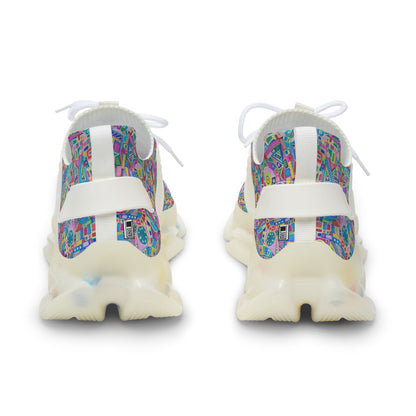 Men's Mesh Sneakers - No. 258 - Multicolour Abstract