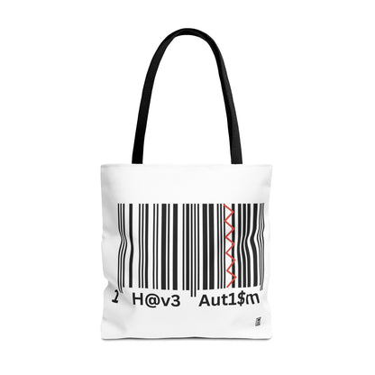 Tote Bag  - No. 310 - Black & White 'I Have Autism'