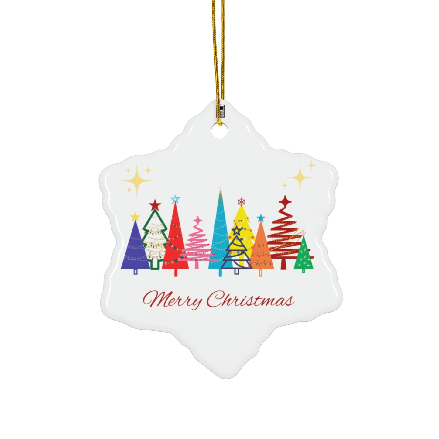 Ceramic Ornament - Merry Christmas W