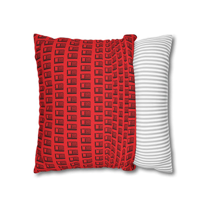 Cushion Pillow Case - No. 000RD - Artists logo on Red