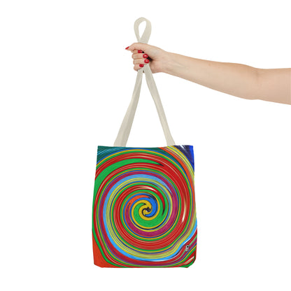 Tote Bag  - No.303 - 'Swirl Blue & Orange'