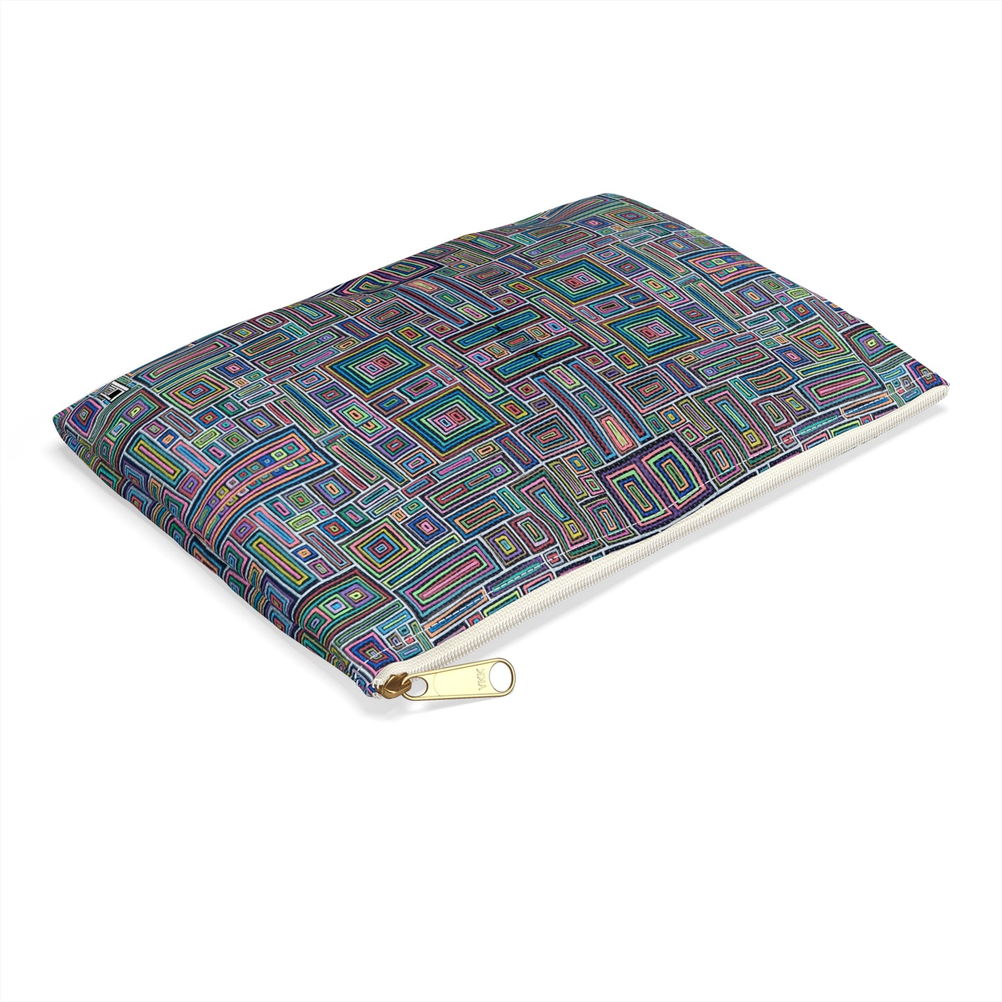 Make Up Bag - No. 253 - Rectangles on Black
