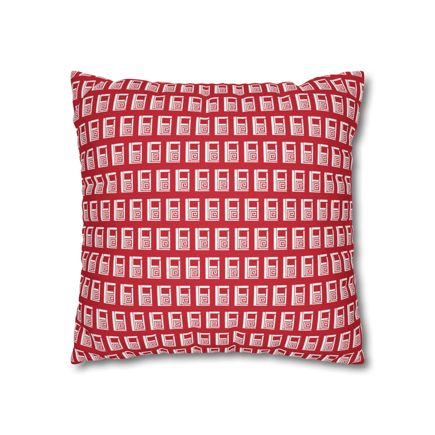 Cushion Pillow Case - No. 000RD - Artists Logo White on Red