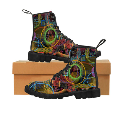 Women's Canvas Boots - No. 299  - 'Rings'