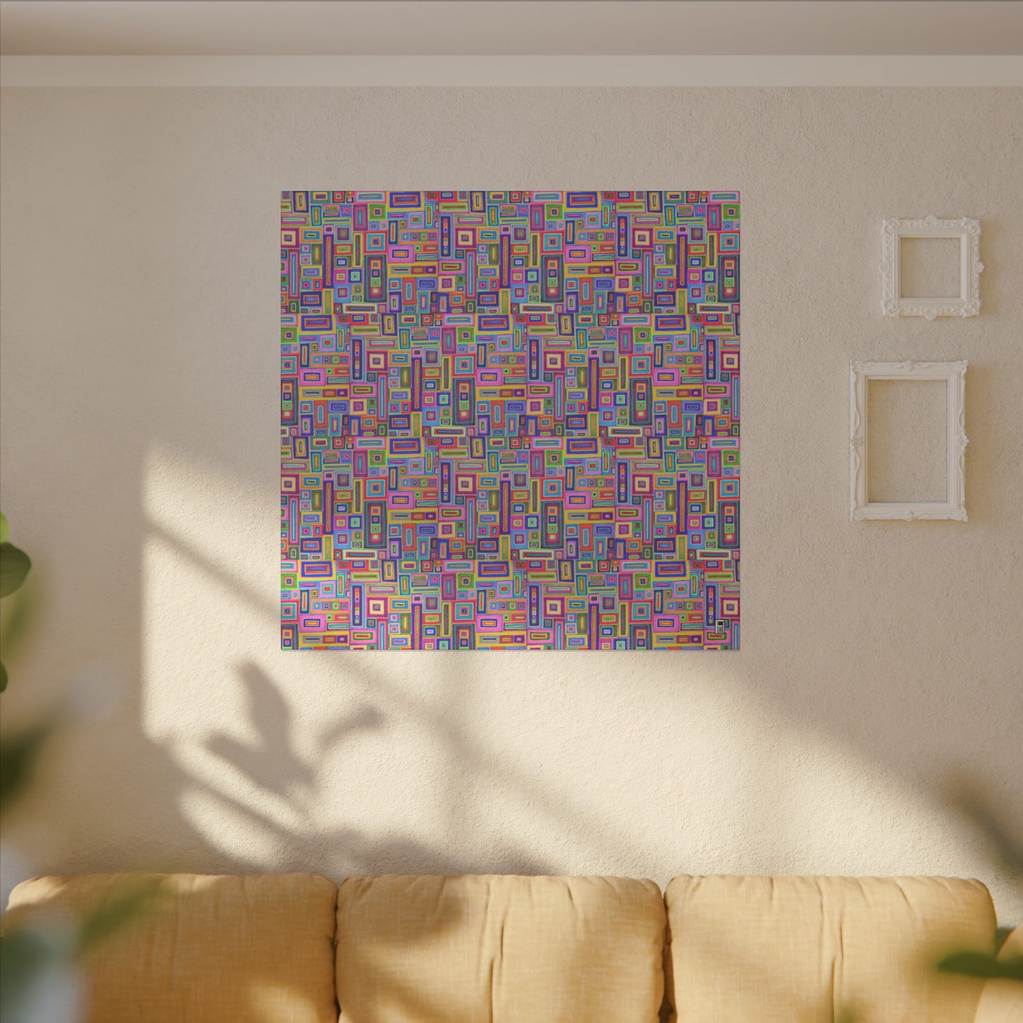 Giclée Canvas Print - No. 264 - Coloured Rectangle Abstract