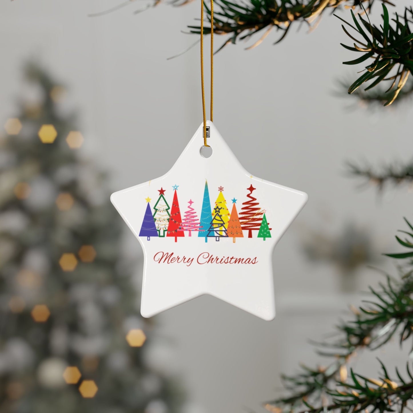 Ceramic Ornament - Merry Christmas W