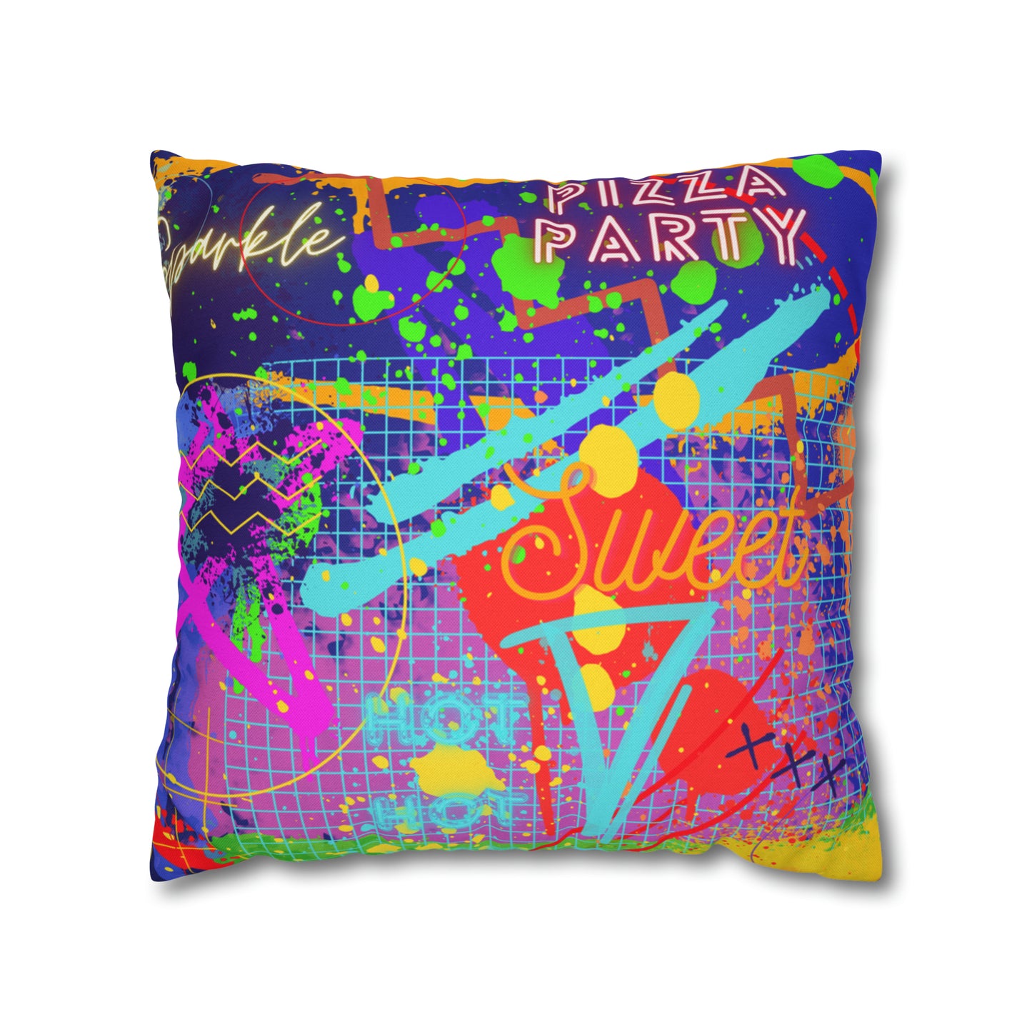 Cushion Pillow Case - No. 232 - 'Pizza Party'