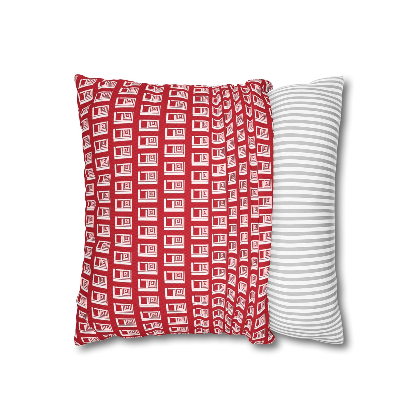 Cushion Pillow Case - No. 000RD - Artists Logo White on Red