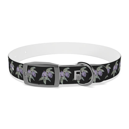 Dog Collar - No. 270 B- Purple Drop Flowers