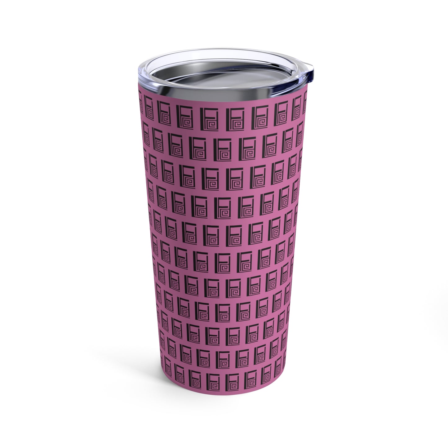 Tumbler 20oz - No.  000PK - Black Logo on Pink - By Irish Artist Fiona de Lacy