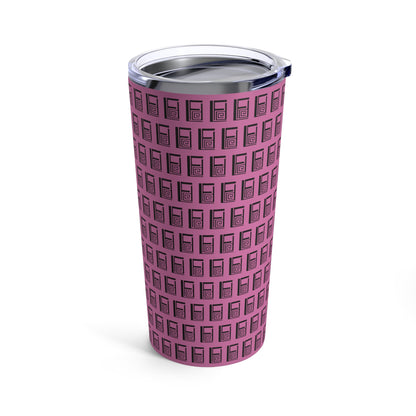 Tumbler 20oz - No.  000PK - Black Logo on Pink - By Irish Artist Fiona de Lacy