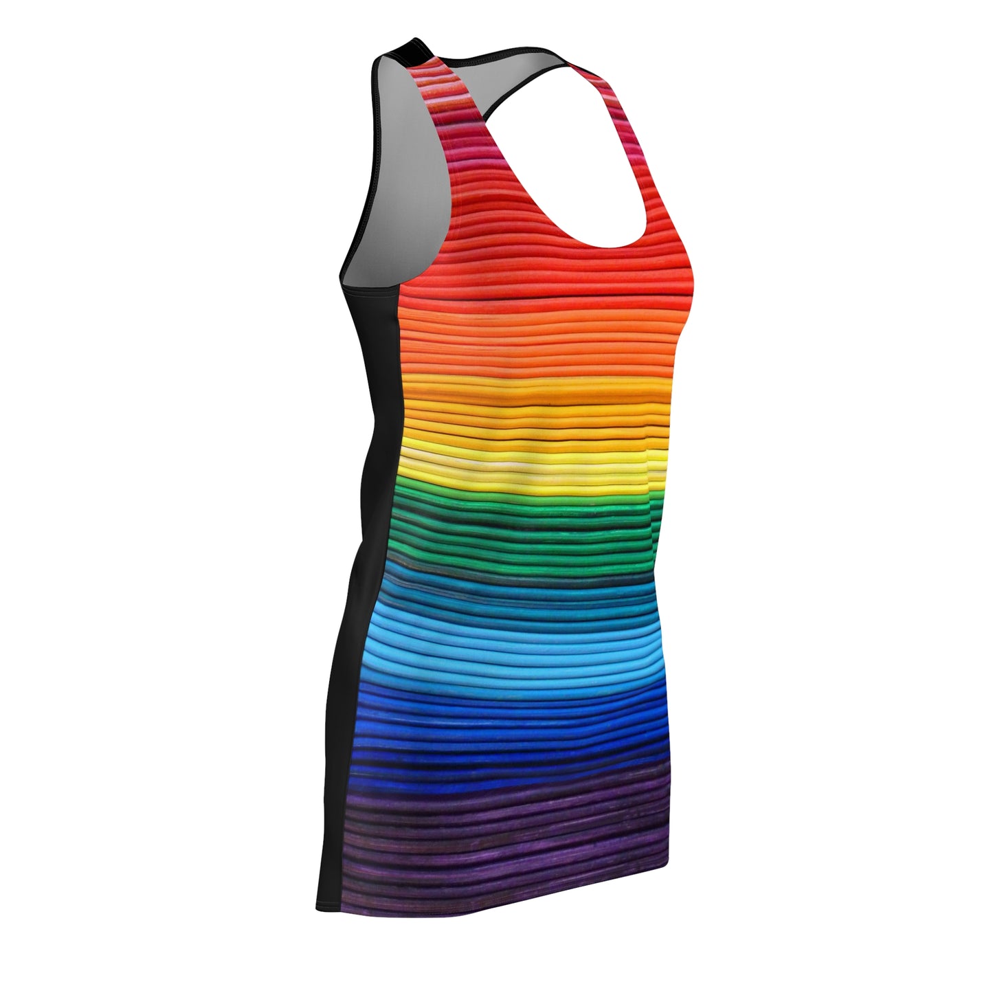 Women's Cut & Sew Racerback Dress - No. 305 - Rainbow