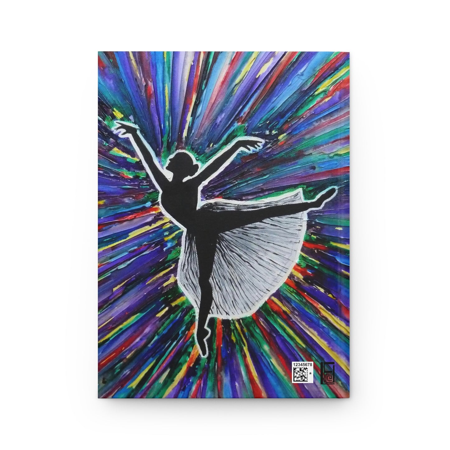 Hardcover Journal Matte (Lined) - No. 202 'Only in My Dreams' - By Irish Artist Fiona de Lacy - Multicoloured Ballerina