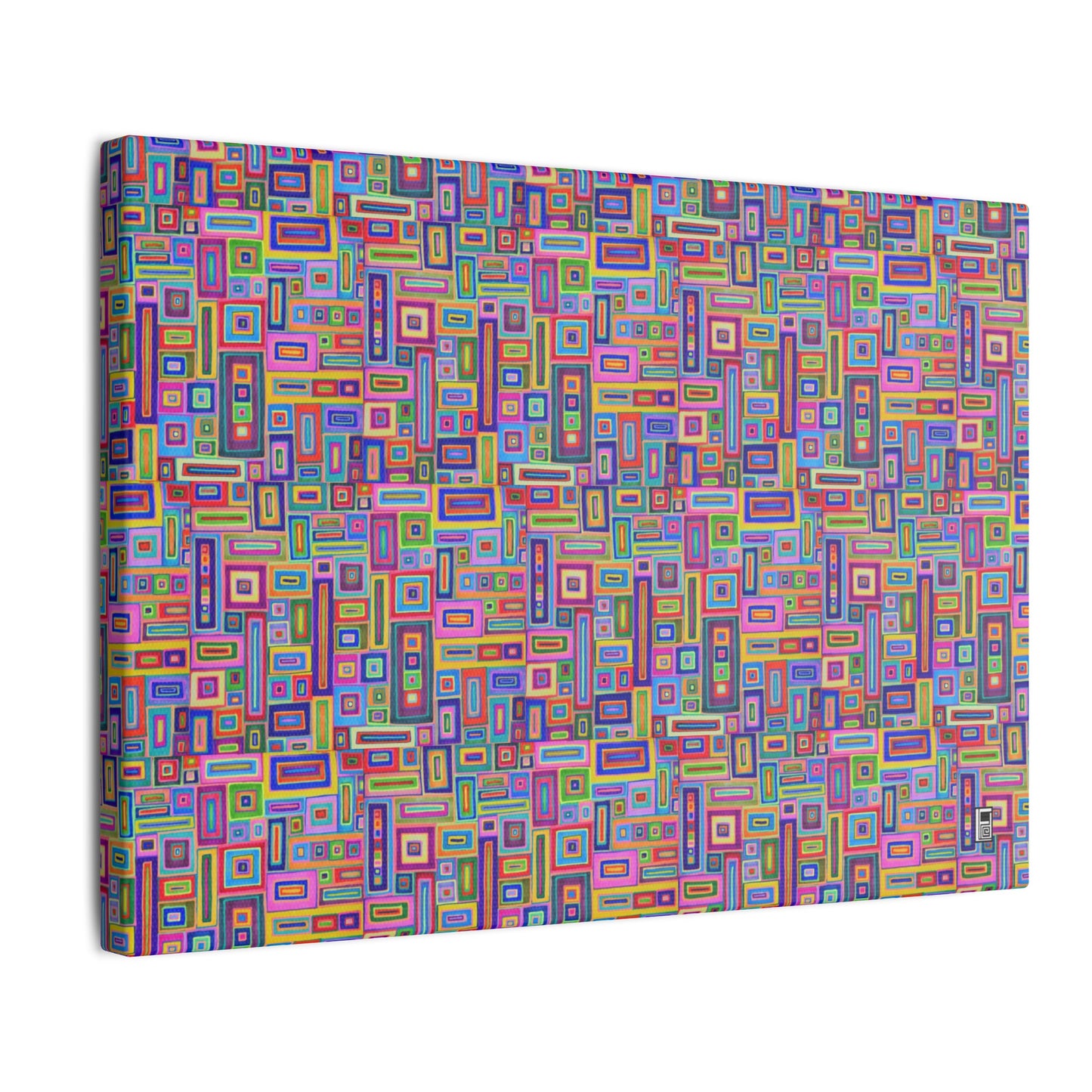 Giclée Canvas Print - No. 264 - Coloured Rectangle Abstract