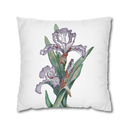 Cushion Pillow Case - No. 272 - Purple Orchid on White