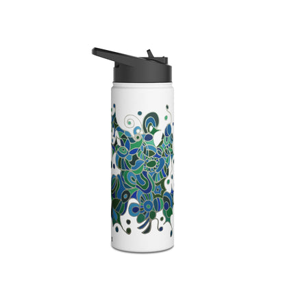 Stainless Steel Water Bottle - No. 146 - Bird of paradise