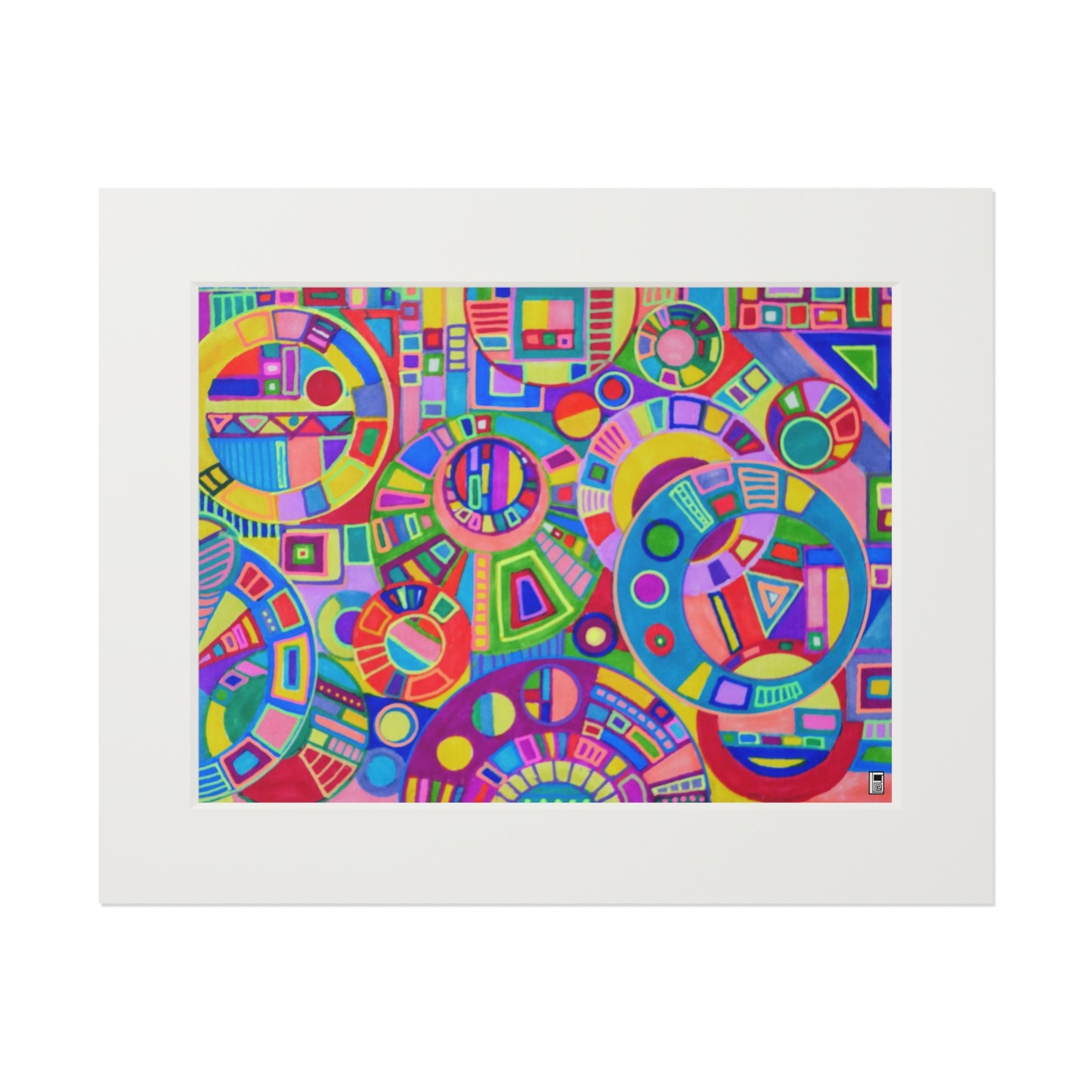 Fine Art Print (Cardboard Frame) No. 261 - Multicoloured Abstract