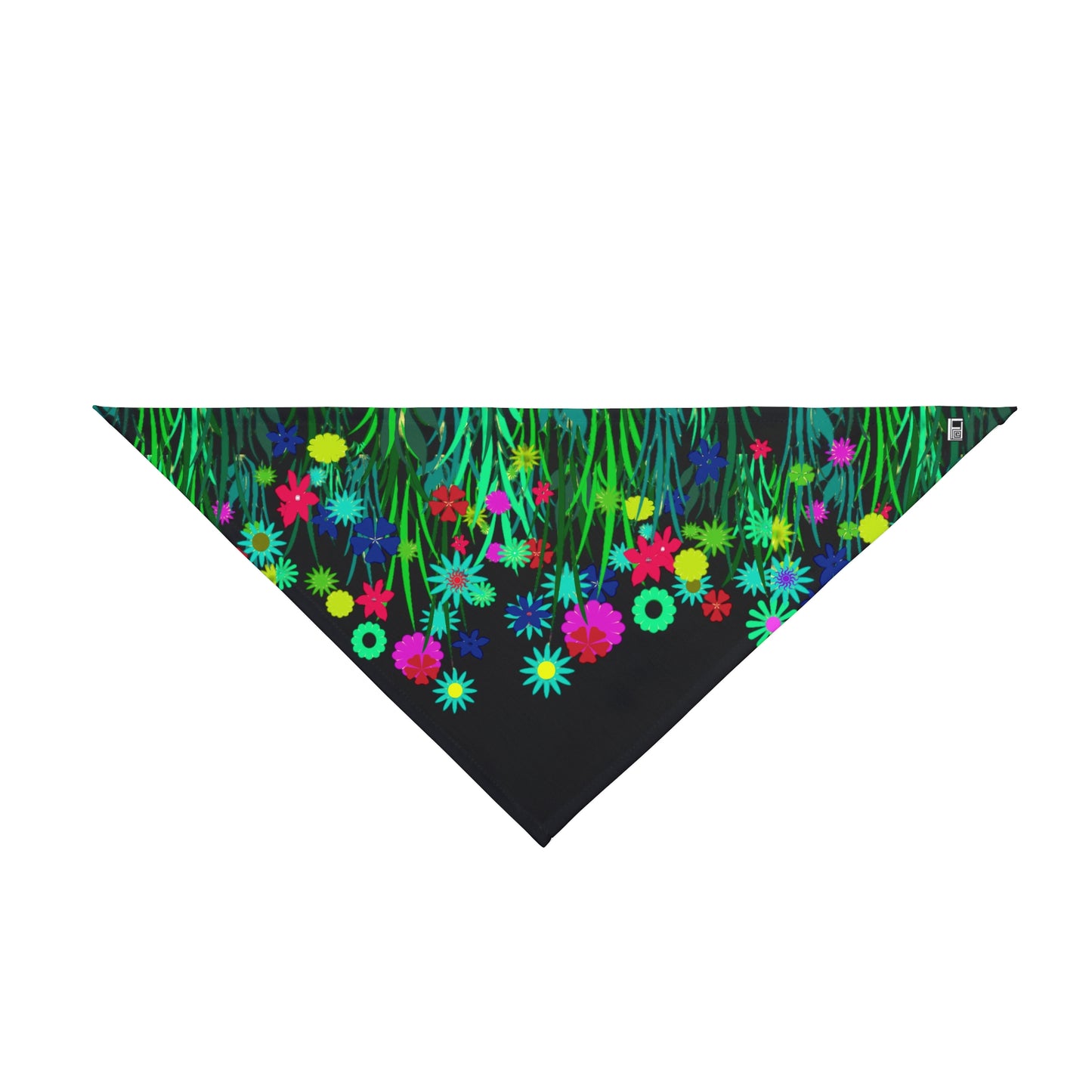 Pet Bandana - No. 301 BK - Flowers