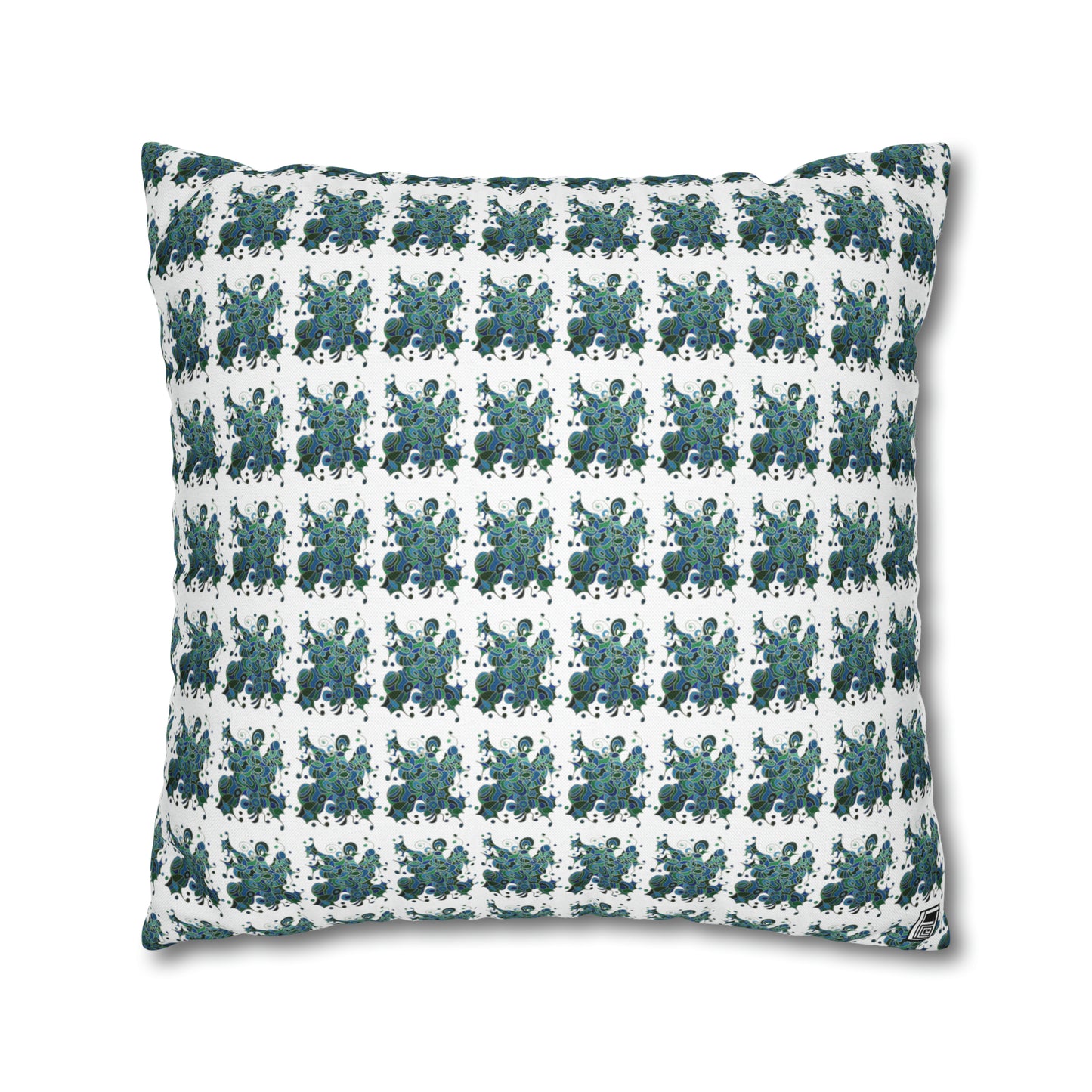 Cushion Pillow Case - No. 146 -  'Bird of Paradise' on White