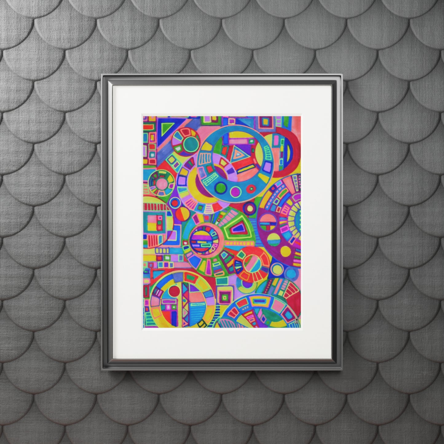 Fine Art Print (Cardboard Frame) No. 261 - Multicoloured Abstract