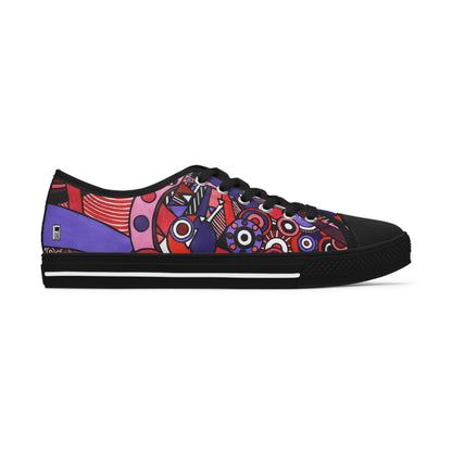 Women's Low Top Sneakers - No. 220 - 'Connections' By Irish Artist Fiona de Lacy