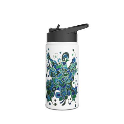 Stainless Steel Water Bottle - No. 146 - Bird of paradise