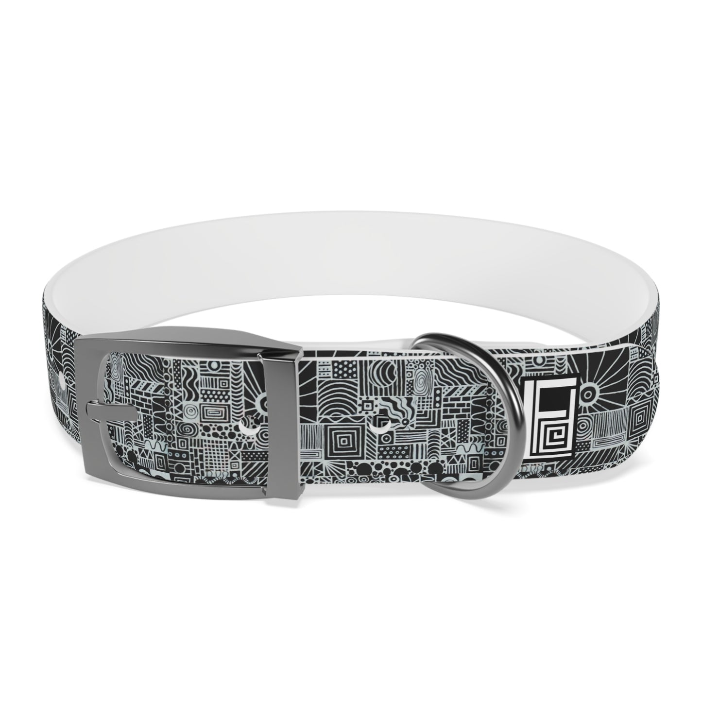 Dog Collar - No. 252 - Black & White Abstract