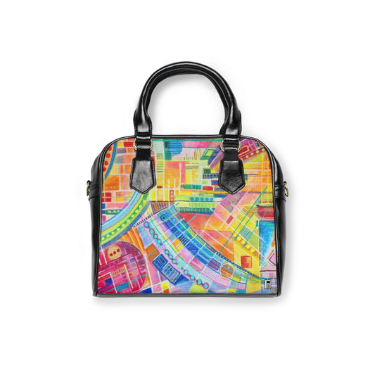 Shoulder Handbag - No. 234 - Watercolour Abstract