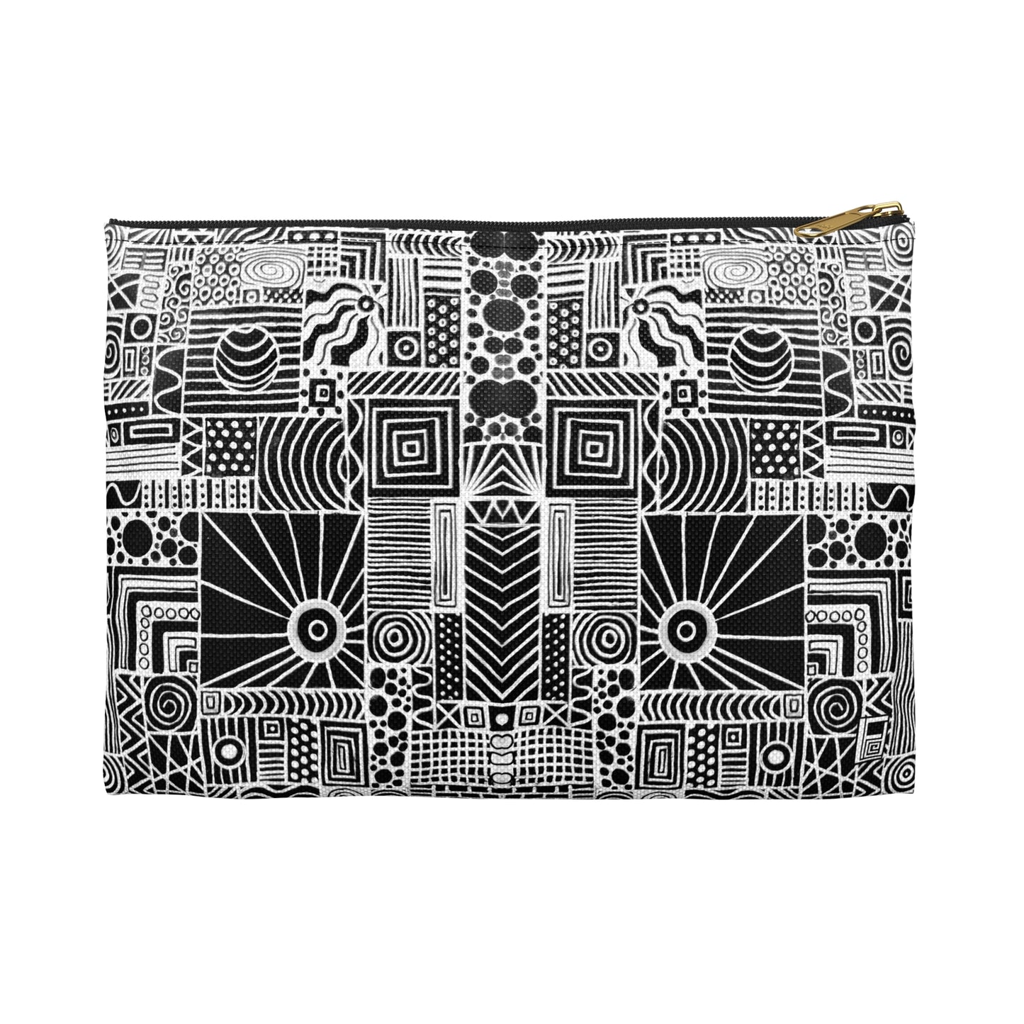 Make Up Bag - No. 252 - White on Black