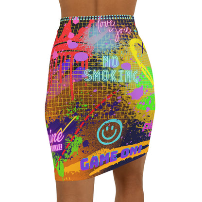 Women's Mini Skirt - No. 232 -  'Player One' Graffiti