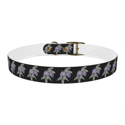 Dog Collar - No. 270 B- Purple Drop Flowers