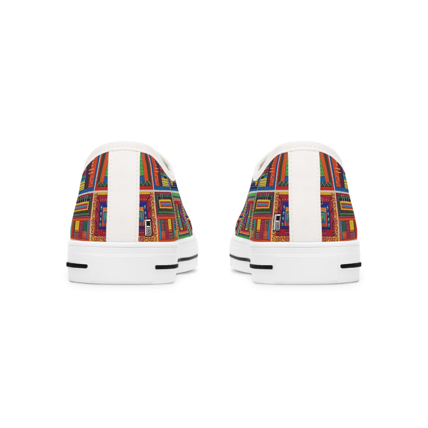 Women's Low Top Sneakers, Black Soles - No. 156 - It's Complicated - By Irish Artist Fiona de Lacy