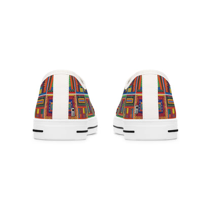 Women's Low Top Sneakers, Black Soles - No. 156 - It's Complicated - By Irish Artist Fiona de Lacy