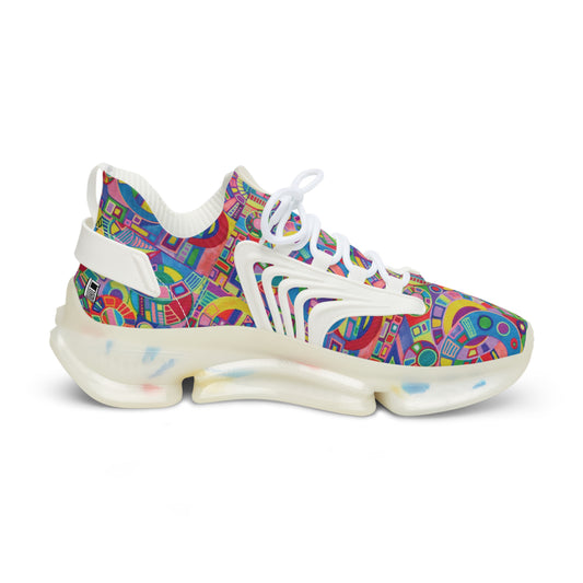 Men's Mesh Sneakers - No. 261 - Multicoloured Geometric