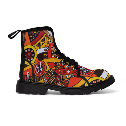 Women's Canvas Boots - No. 222 - 'Clockworks'