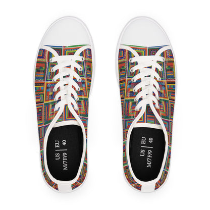 Women's Low Top Sneakers, Black Soles - No. 156 - It's Complicated - By Irish Artist Fiona de Lacy