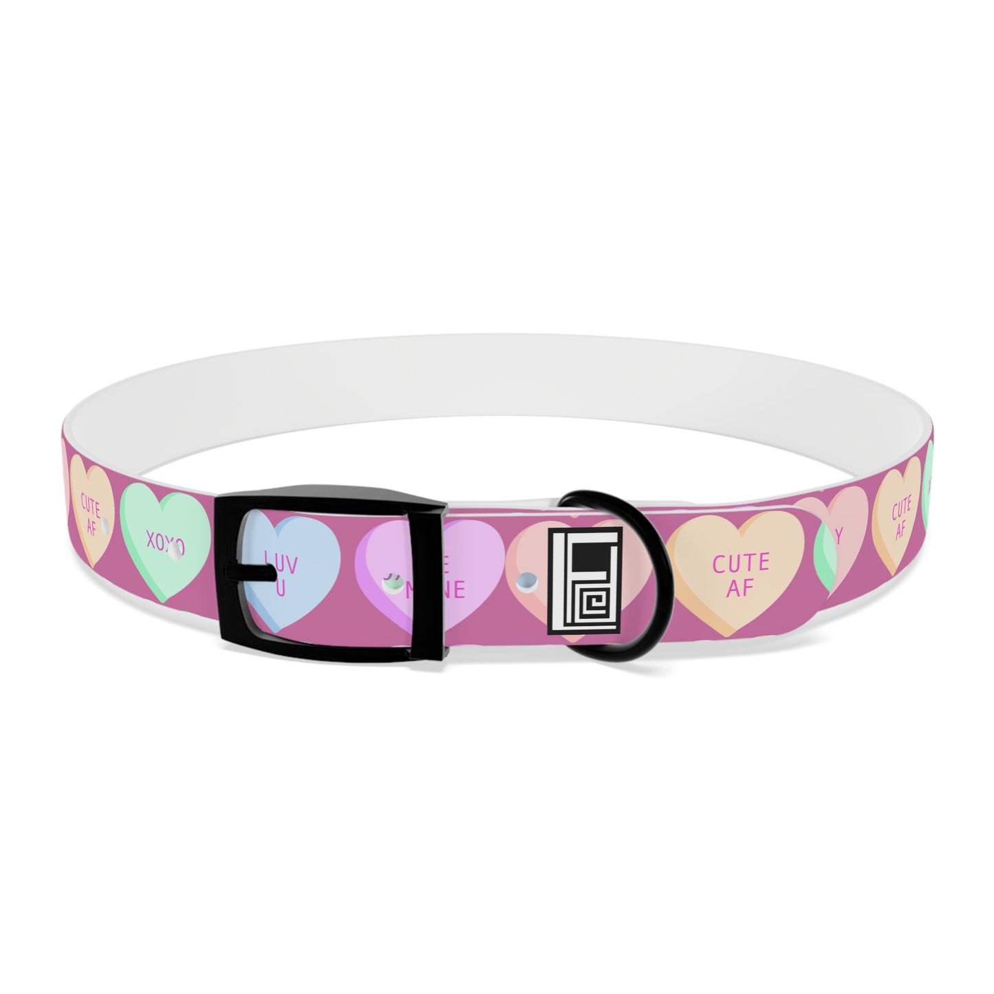 Dog Collar - Pink with Hearts