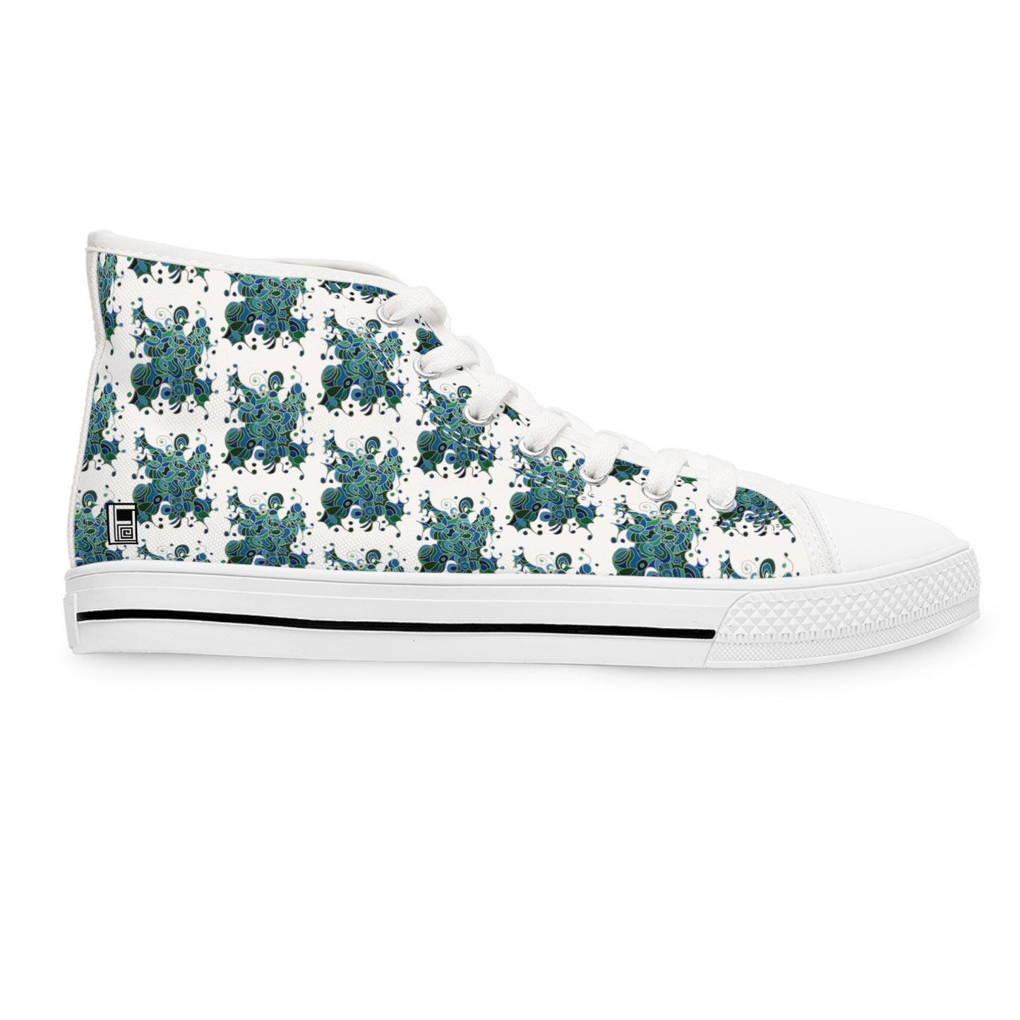 Women's High Top Sneakers - No. 146 -  'Bird of Paradise' -  by Irish Artist Fiona de Lacy