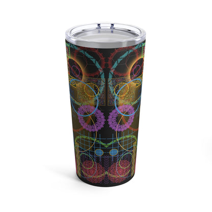 Tumbler 20oz - No. - 299 Multicoloured Abstract - By Irish Artist Fiona de Lacy