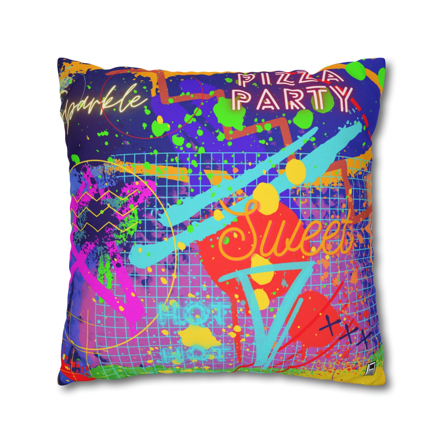 Cushion Pillow Case - No. 232 - 'Pizza Party'